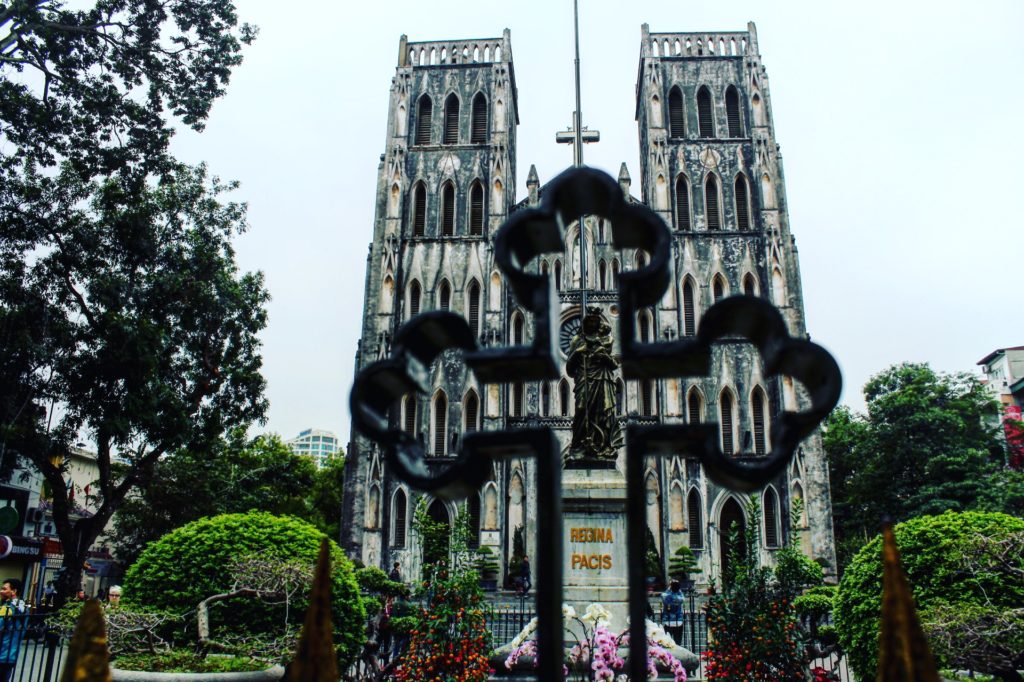 Exterior of St. Joseph's Through Cross