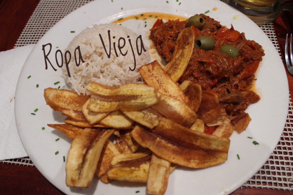 Ropa Vieja at El Catedral, Havana, Cuba