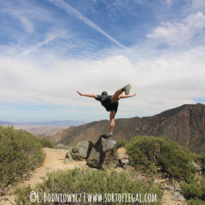 San Diego Hikes: San Diego Hikes: Yoga break on the PCT en route to Garnet Peak Trail, Laguna Mountain Area, Cleveland National Forest