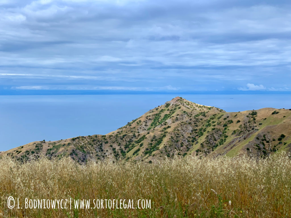 Catalina Island Hiking Overlook with Bench Near BlackJack Campground