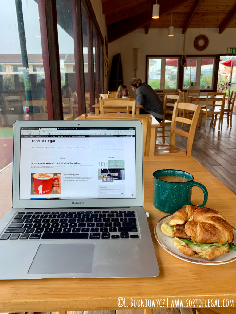 Remote Working at Woodsy Coffee in Encinitas, California