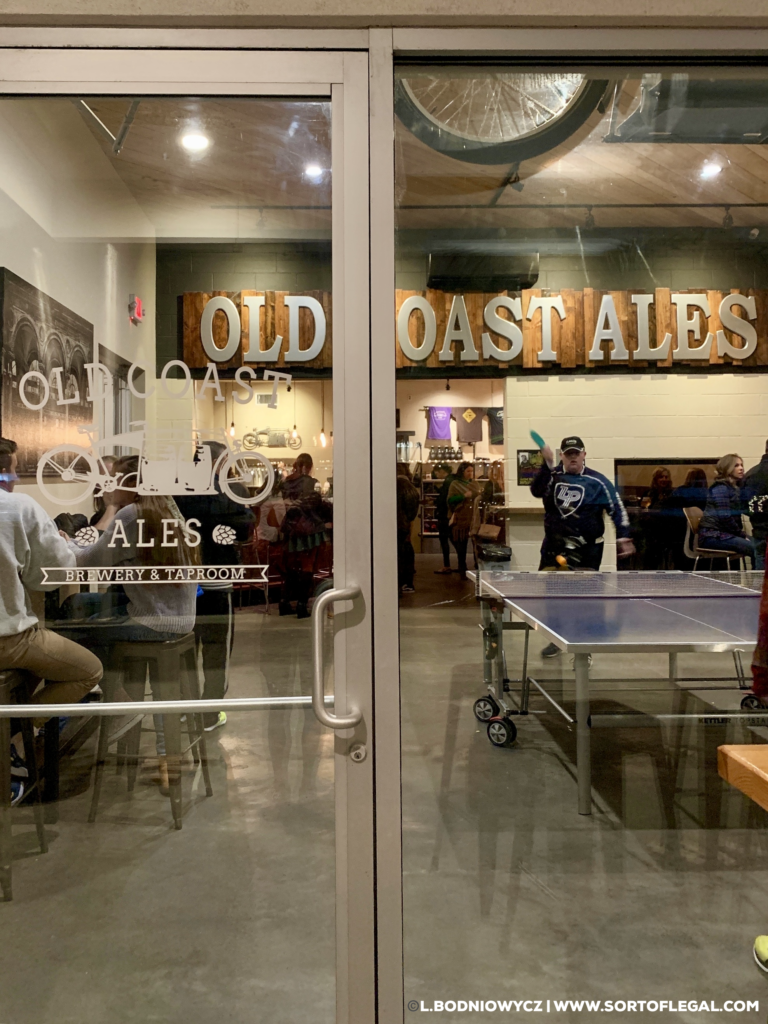 Old Coast Ales, St. Augustine Beach, FL Looking inside at game area