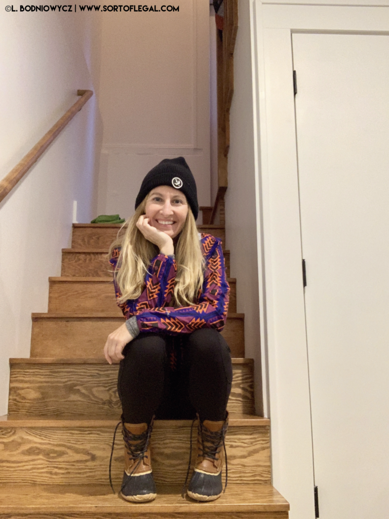 Larissa Bodniowycz in the Portland Uniform: Boots and Rain Jacket