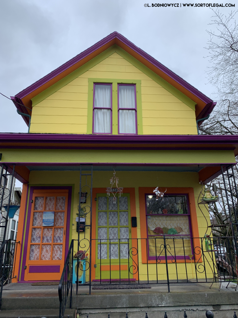 Funky colorful house captures the Portland, Oregon vibe perfectly.