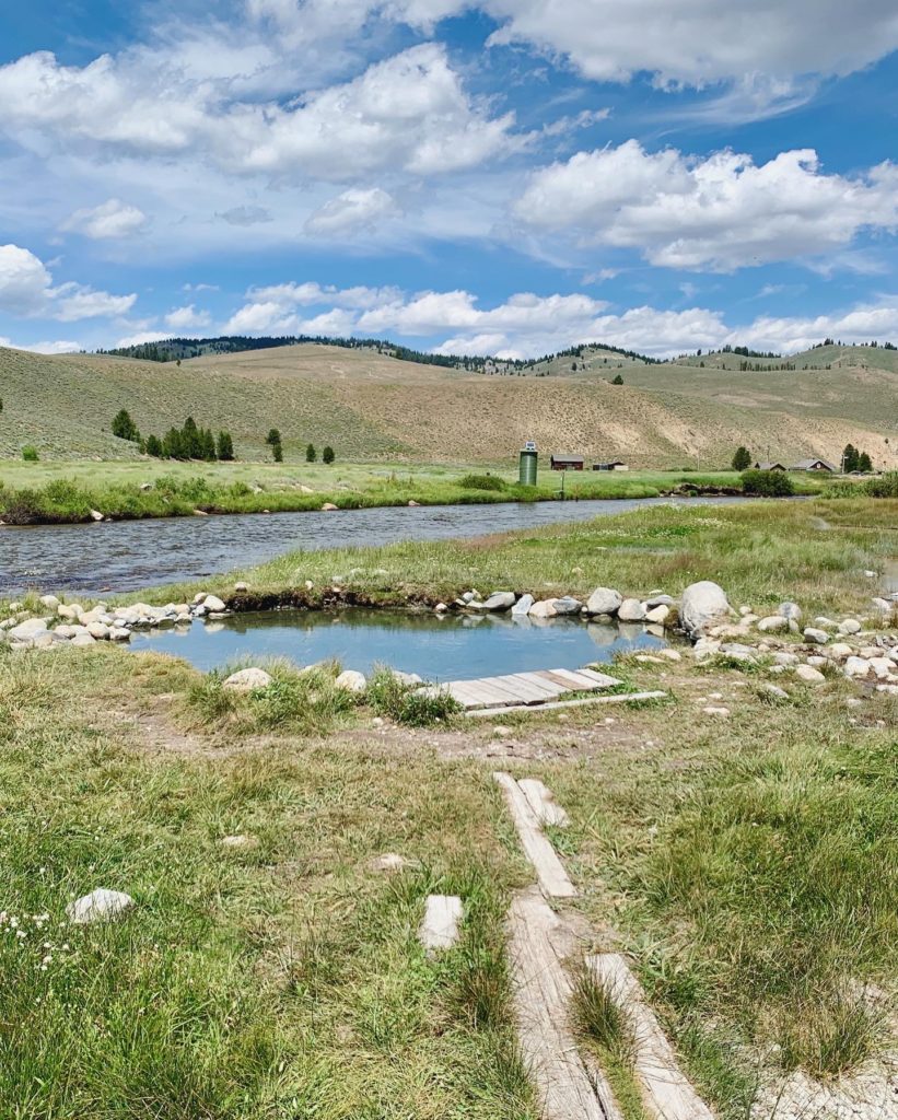 Idaho natural hot spring near Stanley, ID