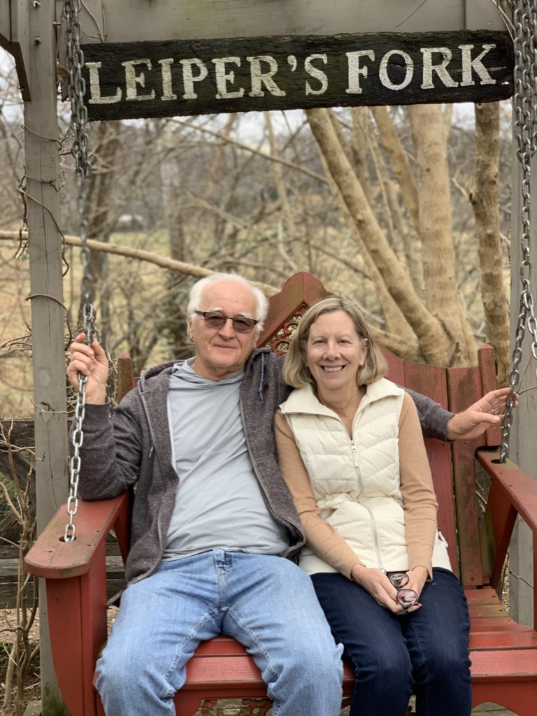 Mary & George Bodniowycz Hanging Out at Leiper's Fork, Tennessee Swing