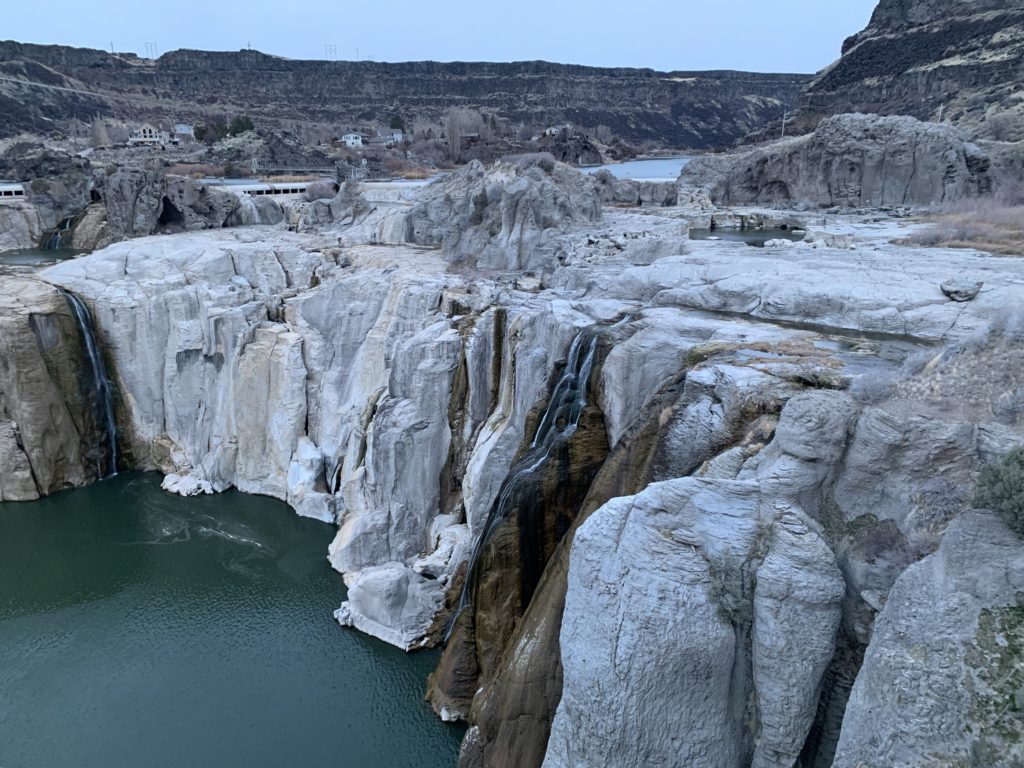 Dry Shoshone Falls, Idaho in February