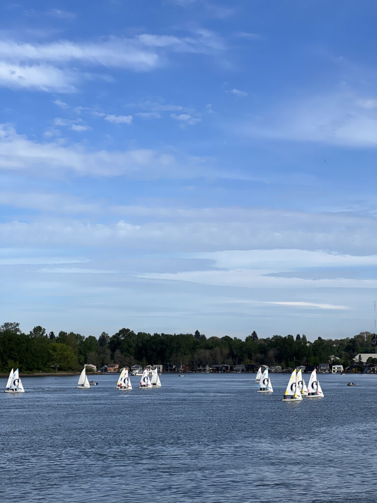 Boats on the Willamette River Portland, Oregon