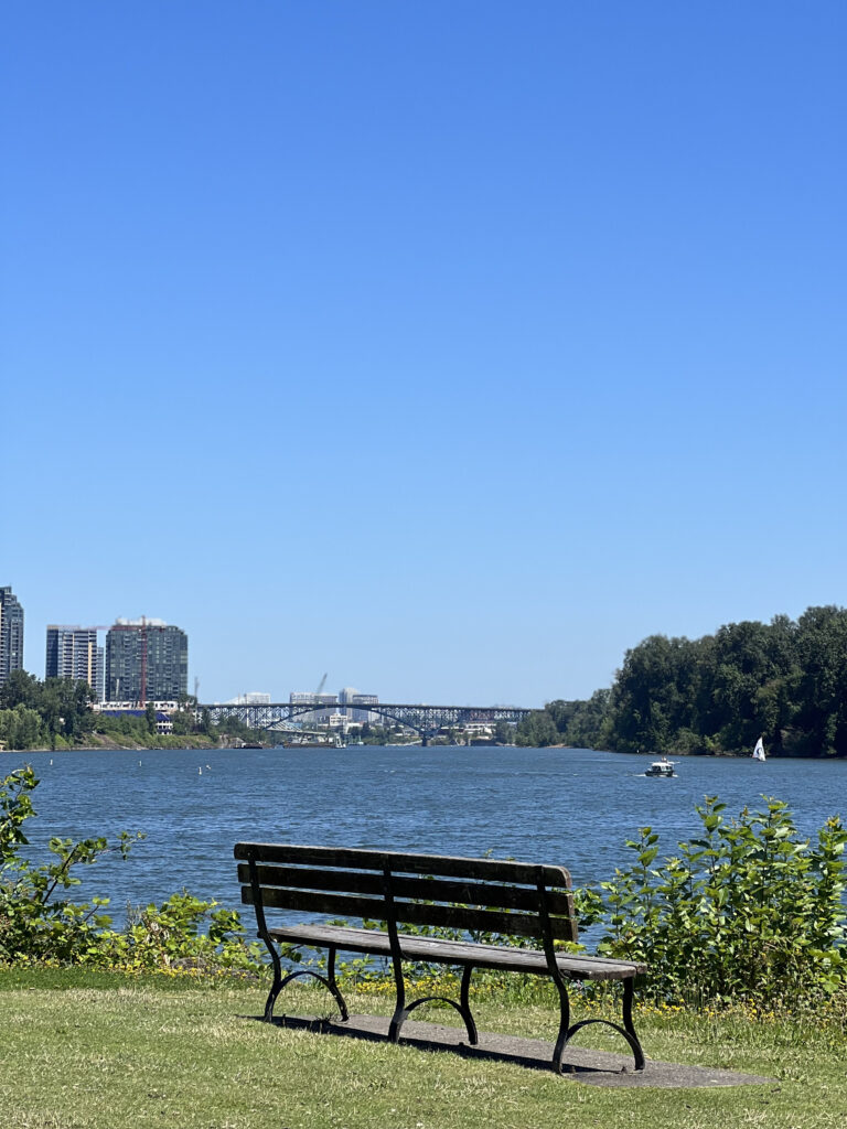 Willamette River with downtown Portland in the background